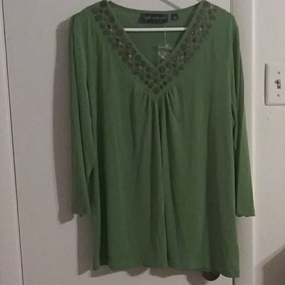 Green Susan Graver Ladies Top